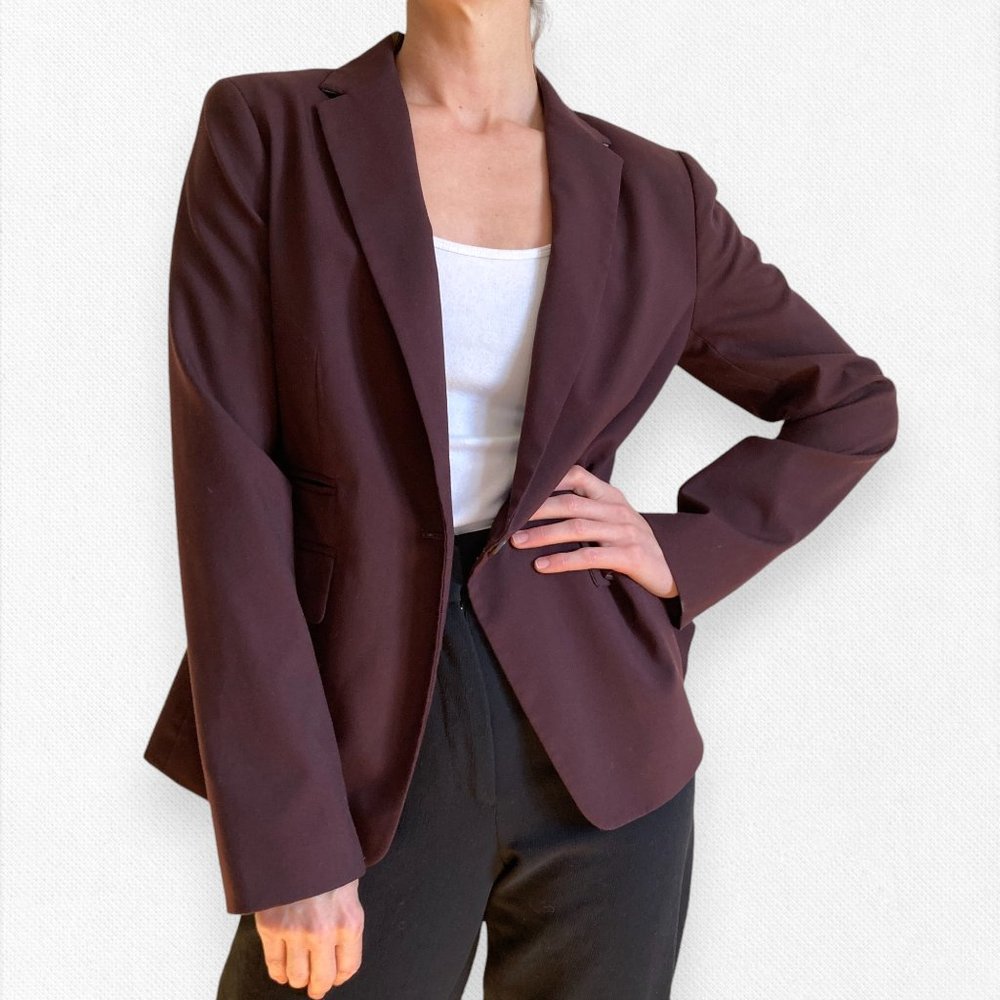 Banana Republic Blazer Burgundy Office Siren Business Casual  Size 4 Small